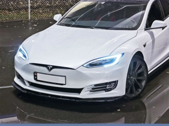 SPOILER DELANTERO DESCATALOGADO TESLA MODEL S NEGRO BRILLO