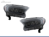 FAROIS DIANTEIROS FULL LED MATRIX PARA FORD RANGER / RAPTOR 15-20