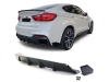 ADICIONADO DIFUSOR TRASEIRO BMW X6 F16 14-19 PRETO BRILHANTE