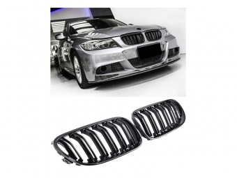 PARRILLA DELANTERA DE DOBLE LAMA PARA BMW SERIE 3 E90/E91 2008-2012