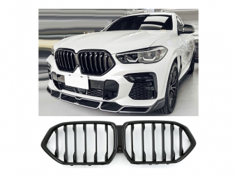 GRELHA DIANTEIRA PRETO BRILHO PARA BMW X6 G06 2019--