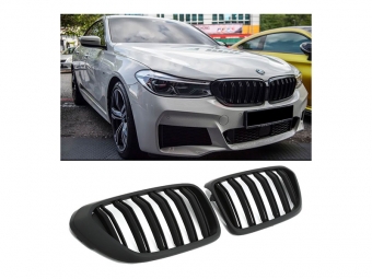 GRELHA DIANTEIRA LAMA DUPLA PRETO FOSCO PARA BMW SERIE 6 G32 2018-2020