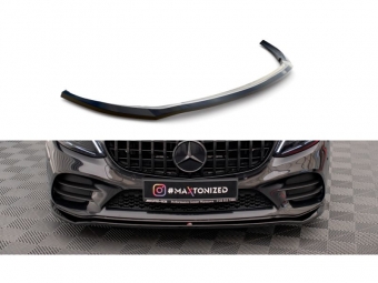 SPOILER / LIP DELANTERO V1 PARA MERCEDES CLASE C W205 AMG-LINE 2018-2021