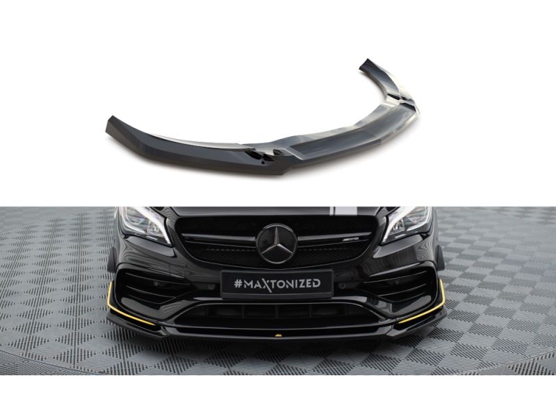 Peça - Spoiler / Lip Dianteiro V4 Para Mercedes Cla A45 Amg Aero C1