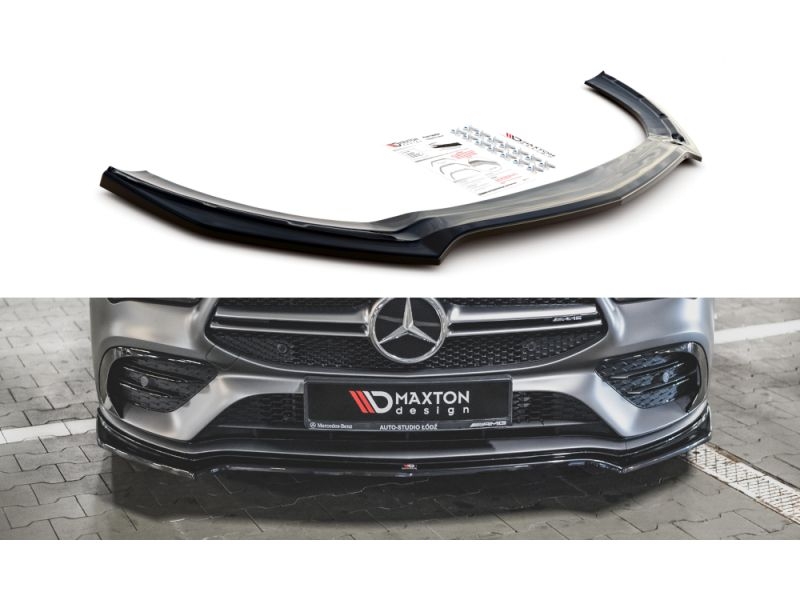 Peça - Spoiler / Lip Dianteiro V1 Para Mercedes Cla A35 Amg Aero C1