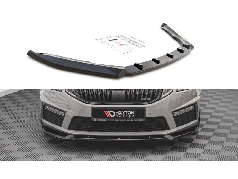 Peça - Spoiler / Lip Dianteiro V2 Para Skoda Octavia Rs Mk3 2016-20