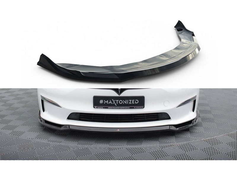 Peça - Spoiler / Lip Dianteiro V2 Para Tesla Model S Plaid Mk1 2021