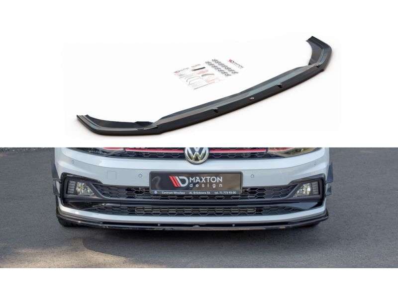 Peça - Spoiler / Lip Dianteiro V1 Para Volkswagen Polo Mk6 Gti / R-