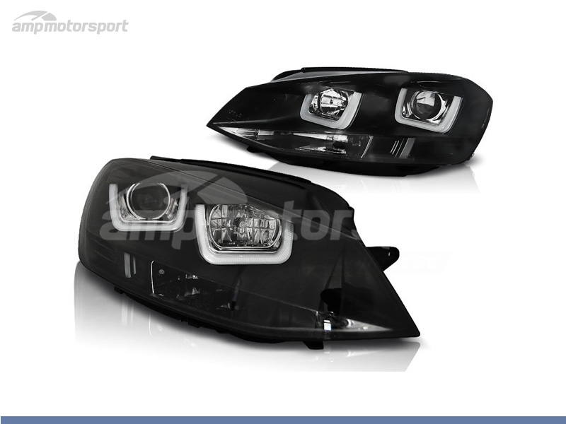 Peça - Farois Dianteiros Luz Diurna U Type Para Volkswagen Golf Mk7